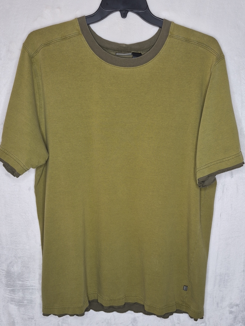 REI Co-op Double Hem Layered Crewneck Heavy T-Shirt Olive Green Men's Size L